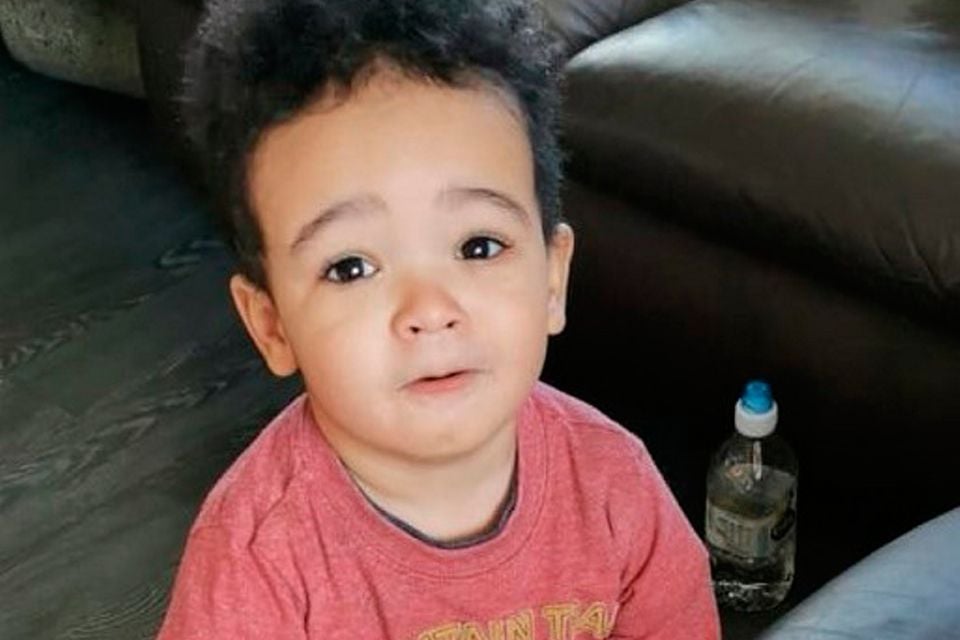 Daniel Aruebose pictured at the age of two-and-a-half